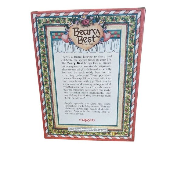 Beary Best "Angela" Bear Figurine In Box Christmas Themed By Enesco - Picture 2 of 2